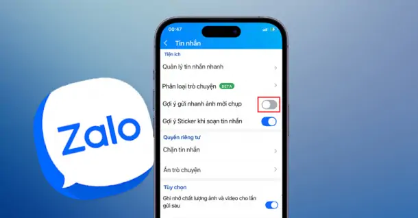 Hướng dẫn cách tắt gợi ý gửi ảnh trên Zalo nhanh chóng, dễ thực hiện