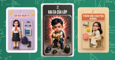 Hướng dẫn cách tạo ảnh vỉ đồ chơi học sinh bằng Zalo AI
