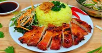 Cách làm cơm gà xá xíu bằng nồi chiên không dầu siêu tiện lợi