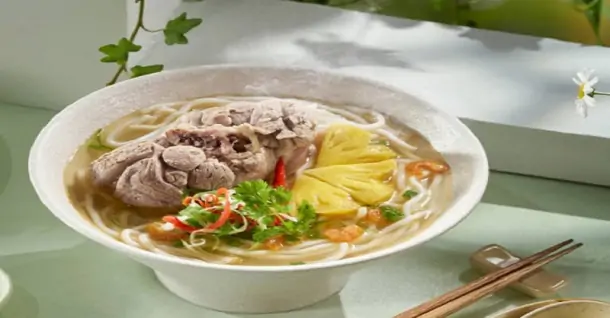 Cách nấu bún giò heo Quảng Ngãi thơm ngon, chuẩn vị