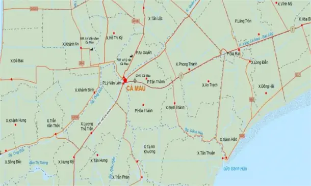 Bản đồ, danh sách, trụ sở các xã sau sáp nhập tỉnh Cà Mau 2025
