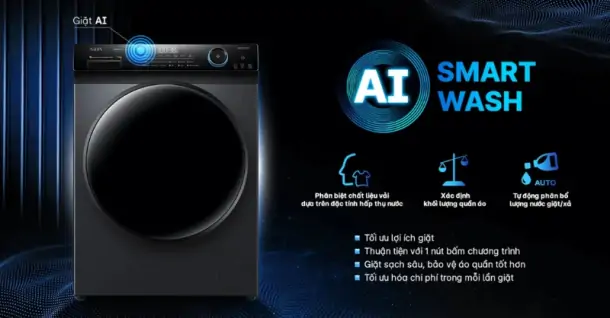 Công nghệ AI Smart Wash là gì? Tìm hiểu tính năng thông minh trong máy giặt hiện đại