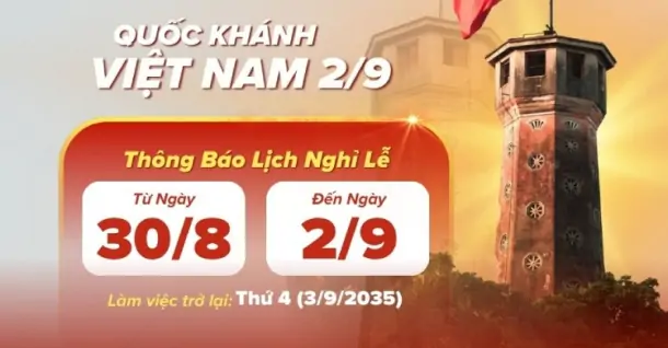 Mẫu thông báo nghỉ lễ 2/9 chuẩn, áp dụng cho mọi doanh nghiệp