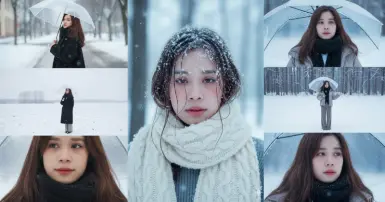 Hướng dẫn tạo ảnh tâm trạng dưới tuyết trắng cực đẹp bằng AI