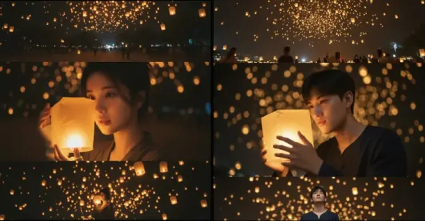 Prompt tạo ảnh thả đèn lồng đón lễ hội Chiang Mai với Gemini