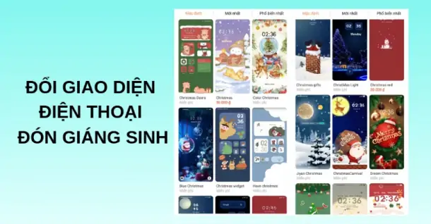 Cách đổi giao diện điện thoại đón Giáng Sinh cực ấm áp