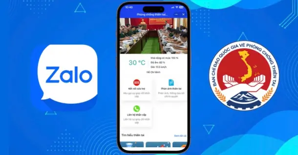 Cách kêu cứu khẩn cấp qua mini app phòng chống thiên tai trên Zalo