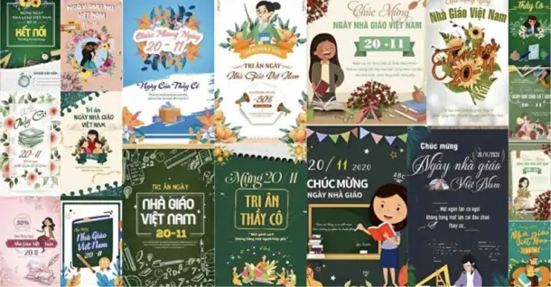 Tổng hợp 40+ Mẫu poster chào mừng ngày Nhà giáo Việt Nam 20/11