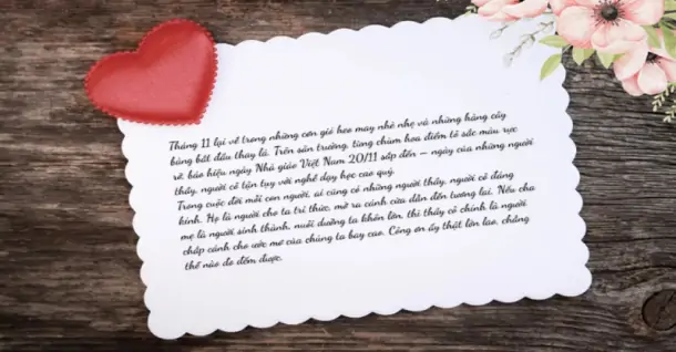 Gợi ý 12+ Bài văn 20/11 ý nghĩa dành tặng cho thầy cô giáo