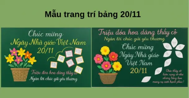 Gợi ý 40 Mẫu trang trí bảng 20/11 đẹp, được đoạt giải cao