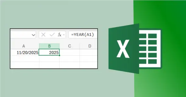 Cách sử dụng hàm YEAR trong Excel chi tiết, dễ hiểu