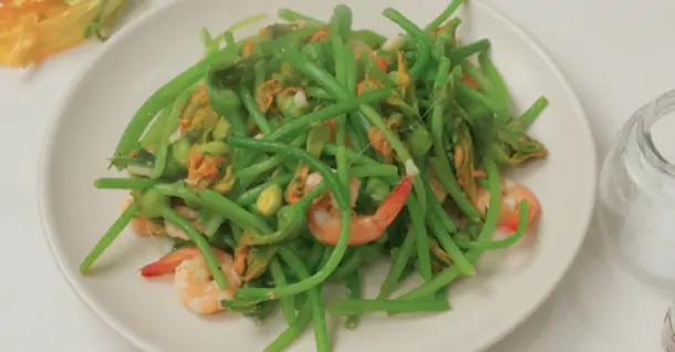 Cách làm bông bí xào tôm ngon miệng, dễ làm cho cả nhà