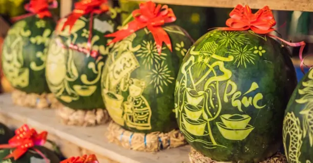 9 Mẫu trang trí dưa hấu Tết 2026 cực đẹp, ý nghĩa
