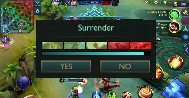 Cách đầu hàng trong Liên Quân Mobile