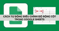 C&aacute;ch tự động điều chỉnh độ rộng cột trong Google Sheets
