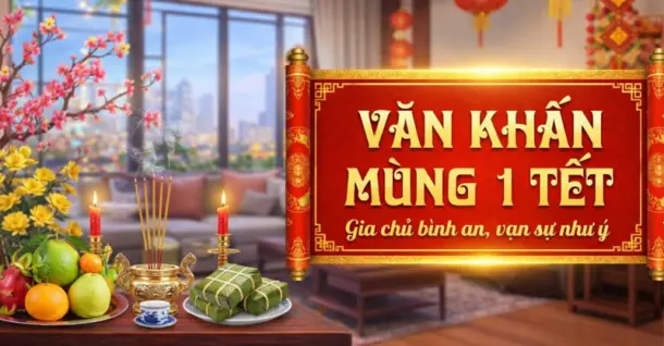 Văn khấn mùng 1 Tết Bính Ngọ 2026 chuẩn phong tục truyền thống