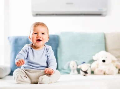 Hướng dẫn sử dụng máy lạnh mùa nóng cho trẻ sơ sinh và trẻ nhỏ
