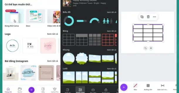 Cách tạo bảng trong Canva và hướng dẫn chỉnh sửa bảng chi tiết