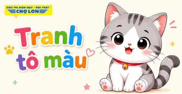 150+ Mẫu tranh tô màu con mèo siêu dễ thương và sinh động