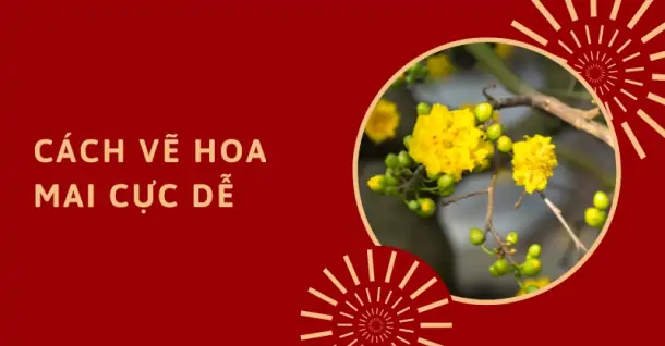 Cách vẽ hoa mai đẹp mắt, dễ dàng ai cũng vẽ được