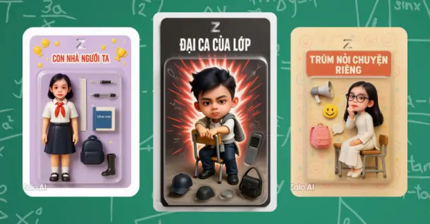 Cách tạo ảnh vỉ đồ chơi học sinh bằng Zalo AI đơn giản