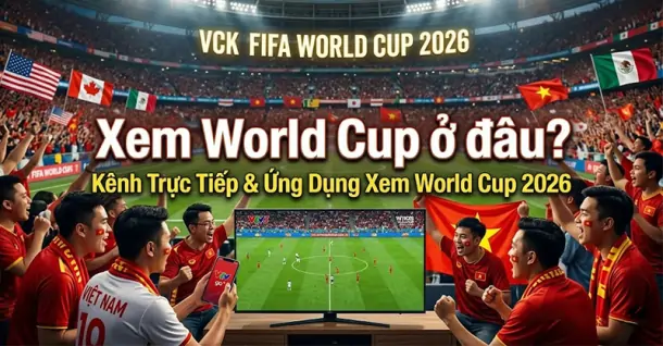 Xem World Cup ở đâu? Các kênh VTV và ứng dụng xem World Cup 2026