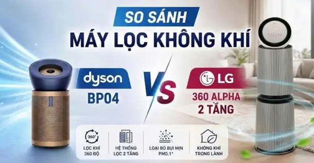 So sánh máy lọc không khí Dyson BP04 và LG 360 Alpha 2 tầng - Đâu là lựa chọn phù hợp