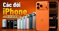 C&aacute;c đời iPhone: Trọn bộ c&aacute;c d&ograve;ng iPhone từ 2007 đến 2026