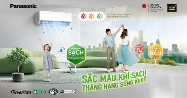 Điều hòa Panasonic XU mới: Nhận diện chất lượng không khí theo thời gian thực