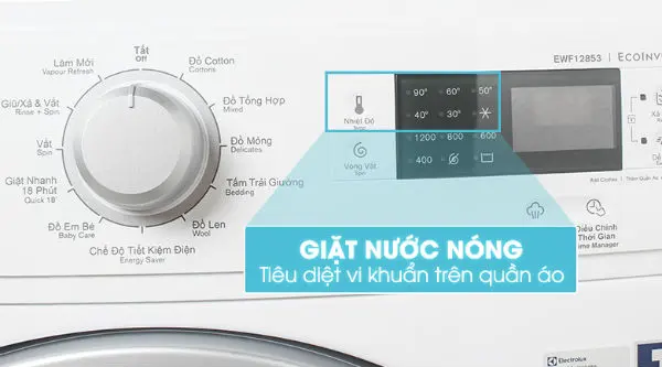 Top 3 máy giặt lồng ngang có chế độ giặt nước nóng đáng mua tại Điện Máy Chợ Lớn