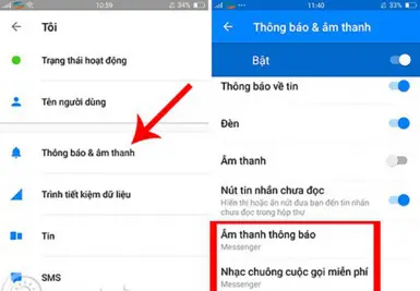 Hướng dẫn đổi nhạc chuông tin nhắn và cuộc gọi trên Facebook Messenger