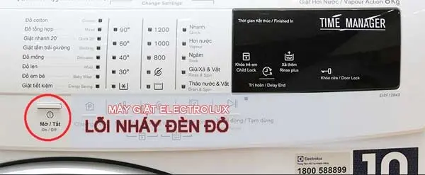 Cách xử lý khi máy giặt electrolux báo lỗi đèn đỏ