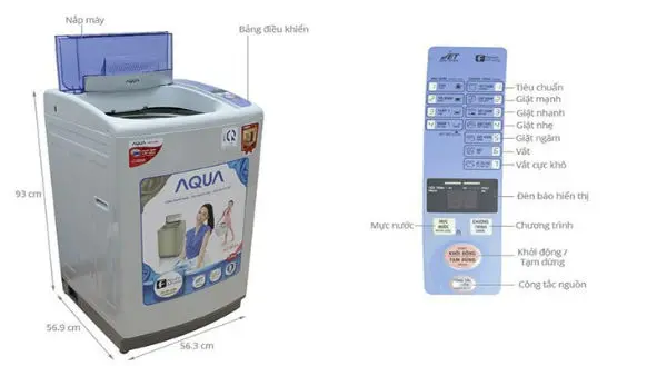 Cách sử dụng máy giặt Aqua 8kg cửa trên