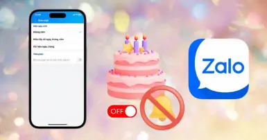 Hướng dẫn tắt thông báo sinh nhật bạn bè trên ứng dụng zalo
