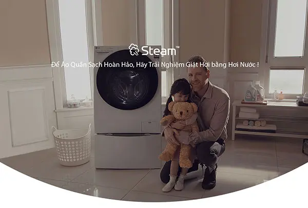 Công nghệ LG Steam+™ giữ cho quần áo sạch khuẩn, phẳng phiu đúng chuẩn