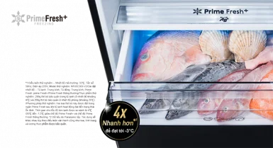 Ngăn đông mềm diệt khuẩn chuẩn -3 độ C PrimeFresh+ & BlueAg trên tủ lạnh Panasonic