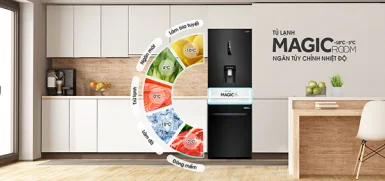 Ngăn Magic Room -18 đến 5 độ C trên tủ lạnh Aqua, bảo quản thức ăn tùy ý