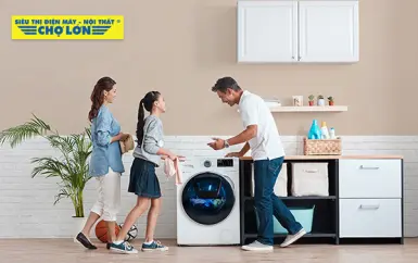Cách làm sạch lồng giặt cửa trước và khóa cửa máy giặt Samsung