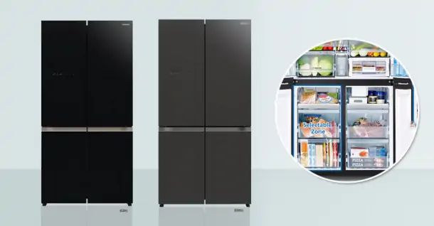 Ngăn chuyển đổi đa năng Selectable Zone của tủ lạnh Hitachi tăng thêm không gian lưu trữ
