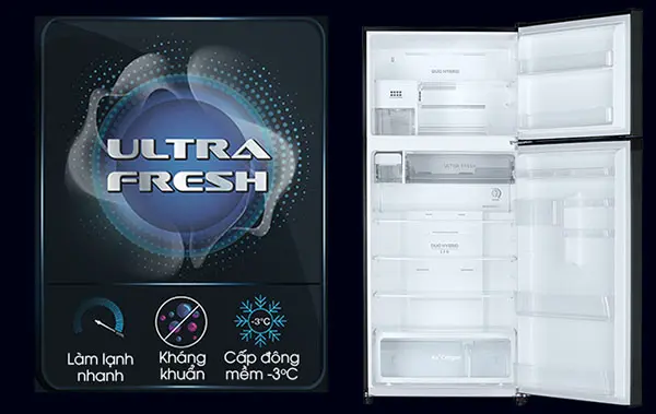 Ngăn cấp đông mềm Ultra Fresh – 3 độ C trên tủ lạnh Toshiba