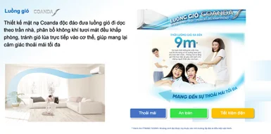 Luồng gió Coanda trên máy lạnh Daikin mát đều, cả nhà khỏe mạnh