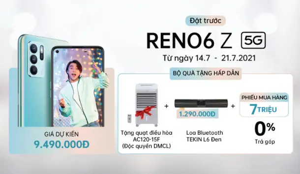 Oppo Reno6 Z 5G – Thiết kế mỏng nhẹ, camera đỉnh cao, sạc nhanh 30W