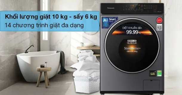 Lý do chọn mua máy giặt sấy Panasonic Inverter 10 kg NA-S106FC1LV mới