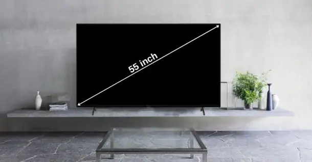 [Giải đáp] Kích thước tivi 55 inch dài bao nhiêu cm?
