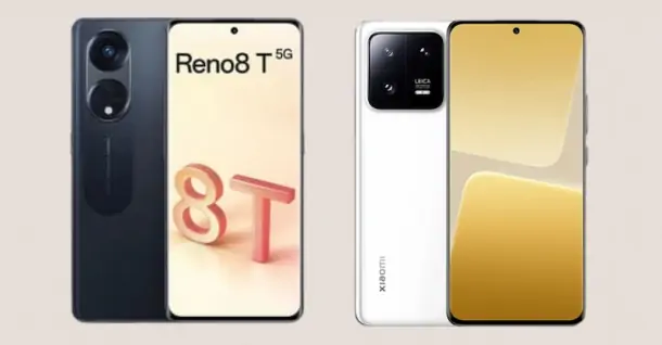 So sánh điện thoại Xiaomi 13 Pro và OPPO Reno8 T 5G - Nên mua OPPO hay Xiaomi