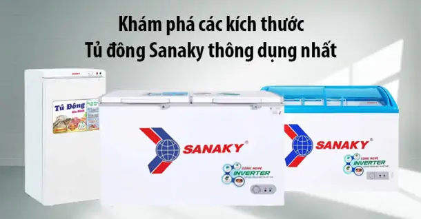 Khám phá các kích thước của tủ đông Sanaky thông dụng nhất