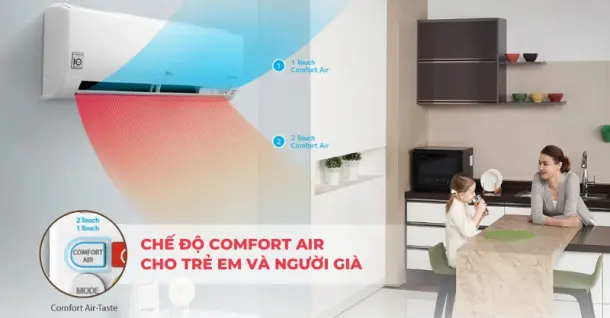Tìm hiểu về chế độ Comfort Air cho trẻ em và người già trên máy lạnh