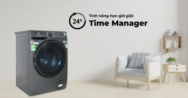 Tìm hiểu tính năng hẹn giờ giặt Time Manager trên máy giặt Electrolux