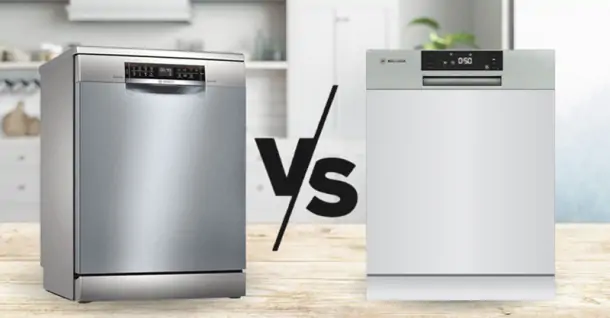 So sánh máy rửa chén độc lập và máy rửa chén bán âm - Nên mua loại máy nào phù hợp để sử dụng cho gia đình?