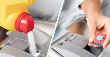 Nên dùng viên rửa chén hay bột rửa chén?